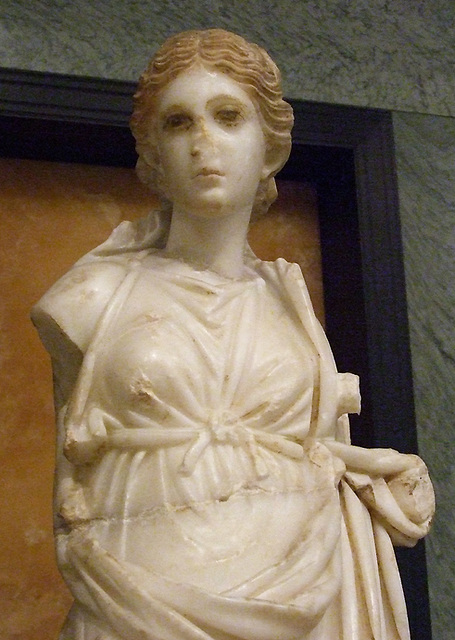 Detail of a Statue of a Muse in the Getty Villa, July 2008