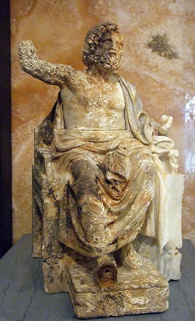 Enthroned Zeus in the Getty Villa, July 2008