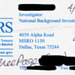 IRS business card