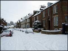 Walton Crescent in the snow