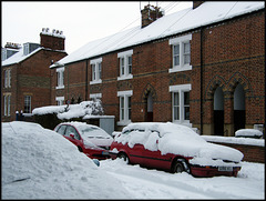 snowed-up cars (ha ha)