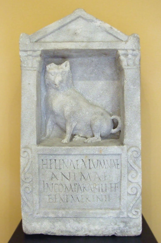 Gravestone of Helena in the Getty Villa, July 2008