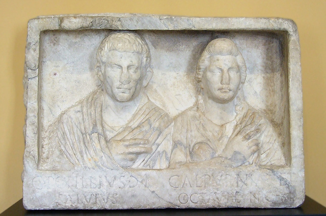 Grave Monument of Popillius and Calpurnia in the Getty Villa, July 2008