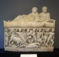 Sarcophagus with Scenes from the Life of Achilles in the Getty Villa, July 2008