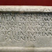 Detail of the Inscription on a Sarcophagus with Scenes of Bacchus in the Getty Villa, July 2008