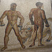 Detail of a Mosaic Floor with a Boxing Scene in the Getty Villa, July 2008