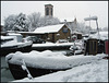 thick snow on the canalside