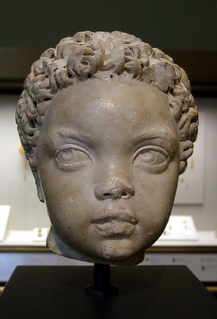 Head of Young Boy in the Getty Villa, July 2008
