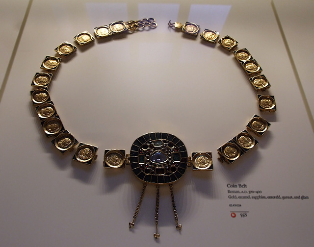 Roman Coin Belt in the Getty Villa, July 2008