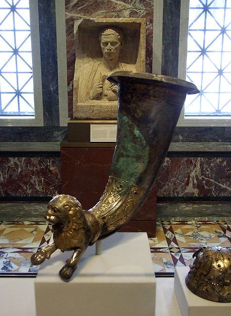 Parthian Rhyton with a Lion in the Getty Villa, July 2008