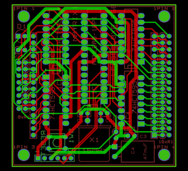 8x8 RGB Matrix board V2 - layout