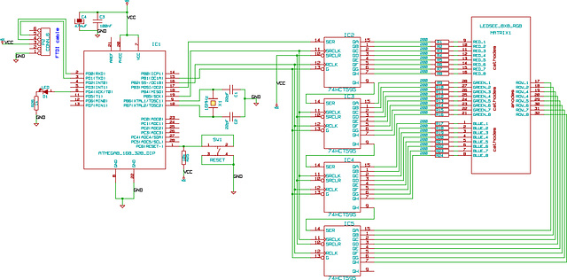 8x8 RGB Matrix board V2 - schematic