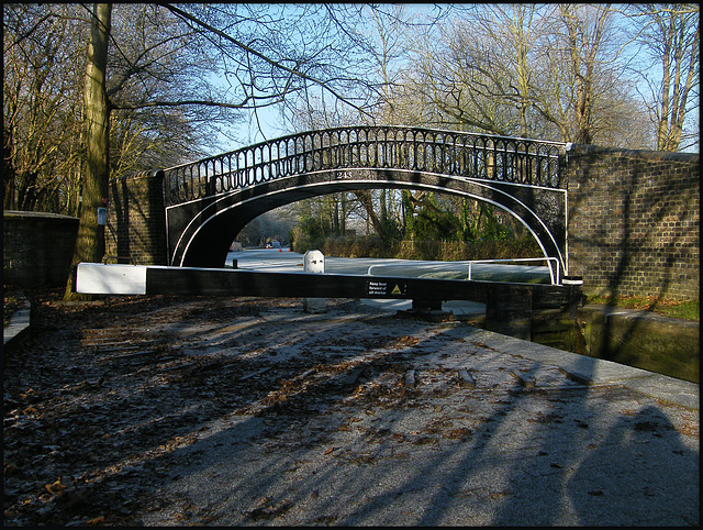 winter shadows at the lock