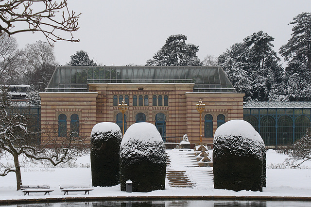 Maurisches Landhaus im Schnee (Wilhelma)