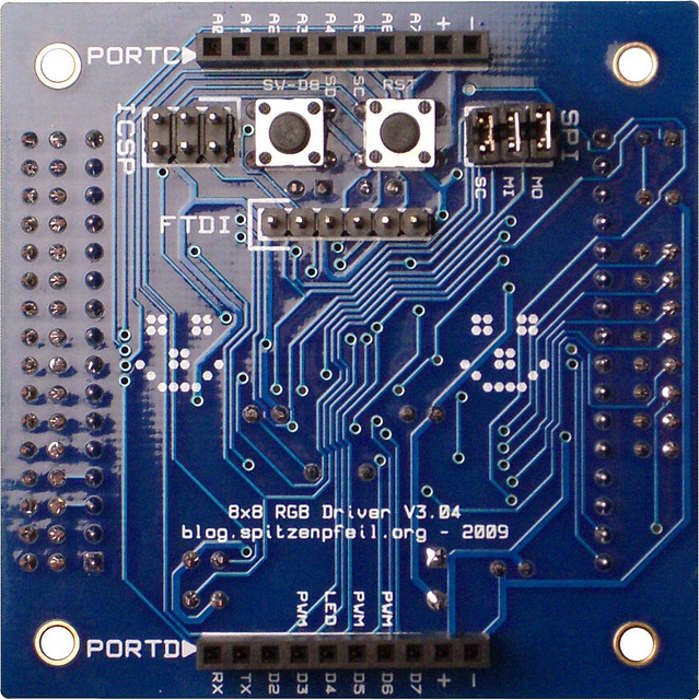 RGB Matrix V3.04 - assembled back side