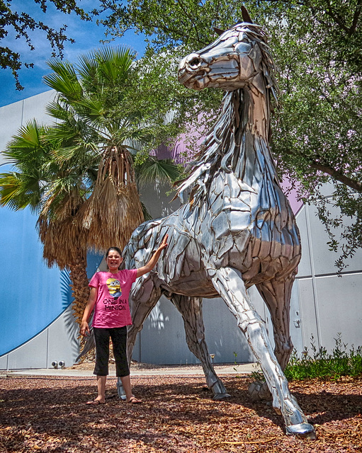 Lisa Frank's Silver Unicorn Sculpture