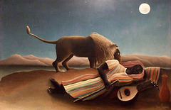 The Sleeping Gypsy by Rousseau in the Museum of Modern Art, July 2007