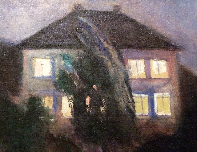 Detail of The Storm by Edvard Munch in the Museum of Modern Art, August 2007