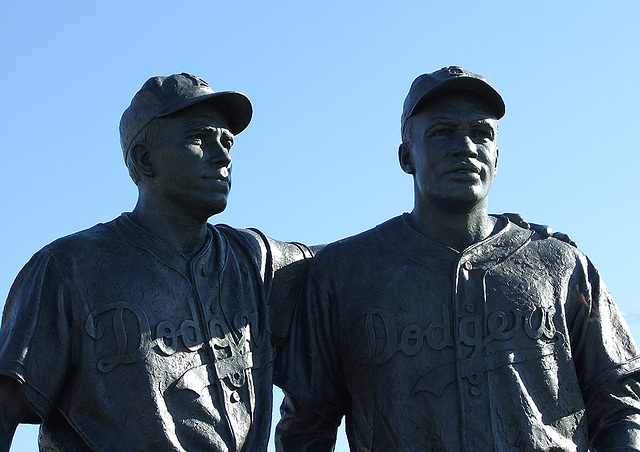Brooklyn Dodgers Sculpture at Keyspan Park in Coney Island, June 2007