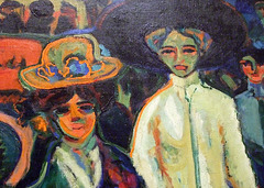 Detail of Street, Dresden by Kirchner in the Museum of Modern Art, August 2007