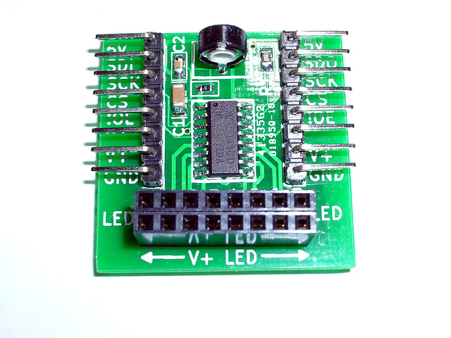 Finished MBI5168 breakout board