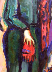 Detail of Street, Dresden by Kirchner in the Museum of Modern Art, August 2007