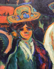 Detail of Street, Dresden by Kirchner in the Museum of Modern Art, August 2007