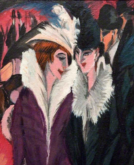 Detail of Street, Berlin by Kirchner in the Museum of Modern Art, August 2007