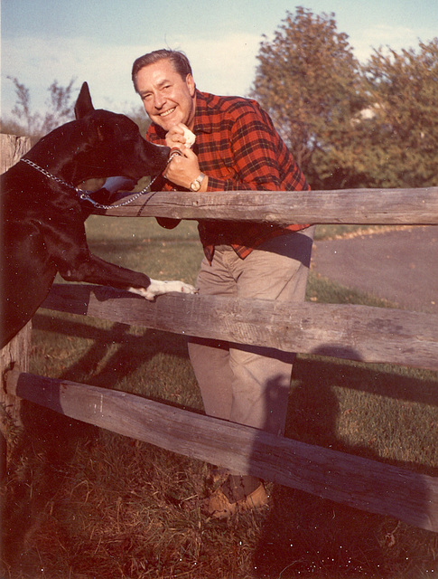 The '60s: It was love at first sight.  Dad and Thor. c. 1964