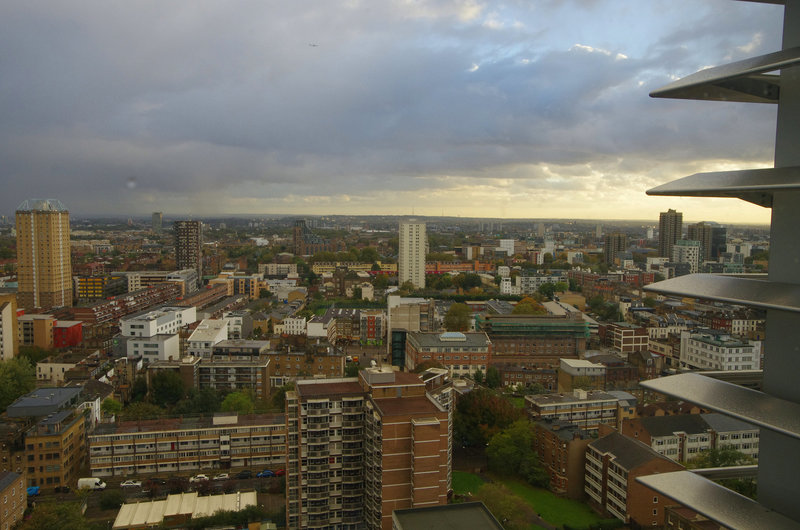 Looking south
