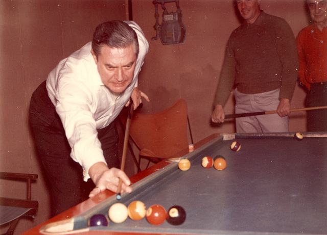 The '60s: The Grossenbach boys play some pool. Dad, Uncle Dick and Grandpa. April, 1968