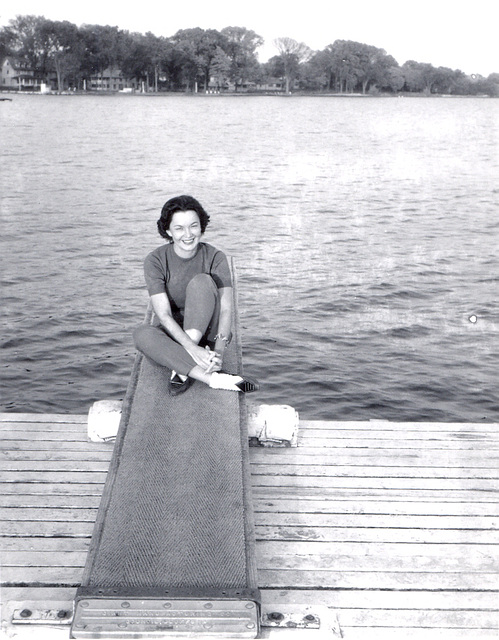 The '50s: Mom at Lakelawn Lodge, Delavan, WI, 1959.