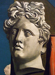 Detail of the Head of Apollo(?) in the Song of Love by DeChirico in the Museum of Modern Art, July 2007