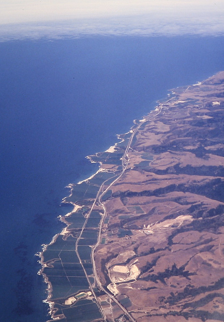 California and Pacific coast from Delta Air Lines flight
