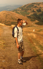 Martin Laurance (Lightningboy2000 on Flickr) admiring the view from the Malvern Hills, Great Malvern, Worcestershire, England.