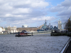 London Tower and some warship
