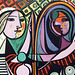 Detail of Girl Before a Mirror by Picasso in the Museum of Modern Art, August 2007