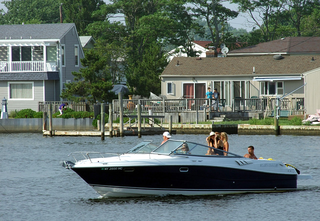 Boat in the Lagoon taken from Tommy and Ellen's Backyard on the 4th of July, 2011