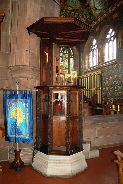 Pulpit, All Saints Church, Southbank Street, Leek, Staffordshire