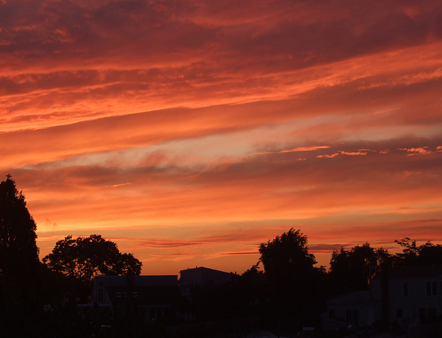 Sunset on the 4th of July from Tommy and Ellen's Backyard, July 2011