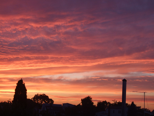 Sunset on the 4th of July from Tommy and Ellen's Backyard, July 2011