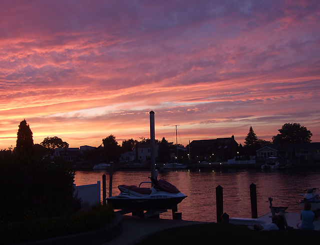 Sunset on the 4th of July from Tommy and Ellen's Backyard, July 2011