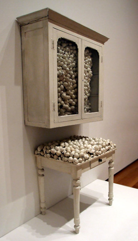 White Cabinet and White Table by Broodthaers in the Museum of Modern Art, August 2007