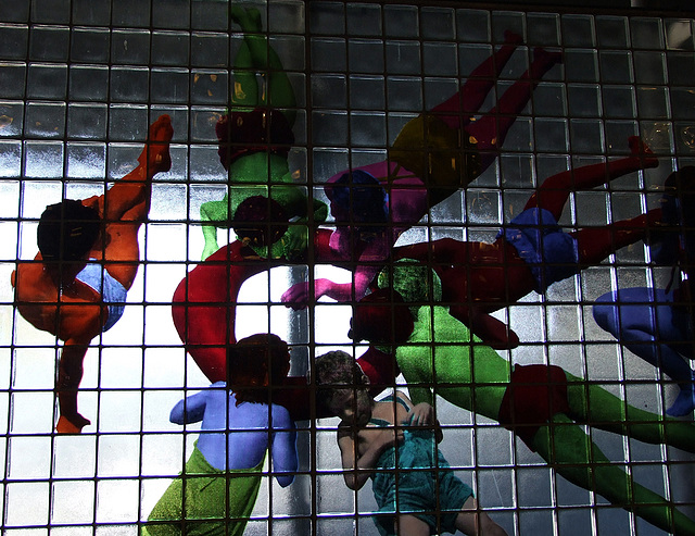 Decorated Glass Wall inside the Coney Island Subway Station, June 2007