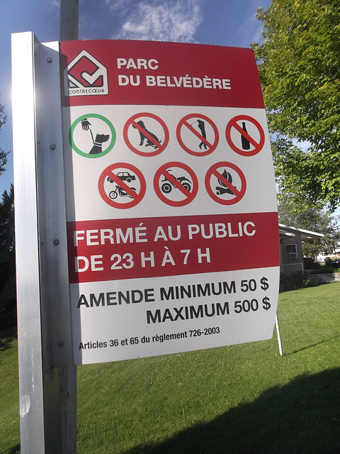 Avertissement d'amende / Fine warning - June 30th 2013.