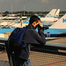 Aviation enthusiasts are never hard to find at Schiphol