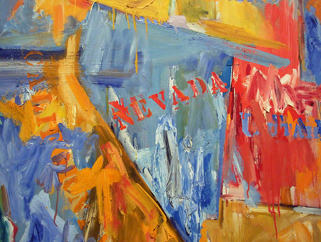 Detail of Nevada from Map 1961 by Jasper Johns in the Museum of Modern Art, December 2007