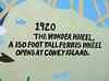 Wonder Wheel History on a Boardwalk Mural near the Aquarium in Coney Island, June 2007