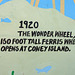 Wonder Wheel History on a Boardwalk Mural near the Aquarium in Coney Island, June 2007