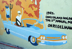 The Mermaid Parade Inscription on a Wall near the Aquarium in Coney Island, June 2008